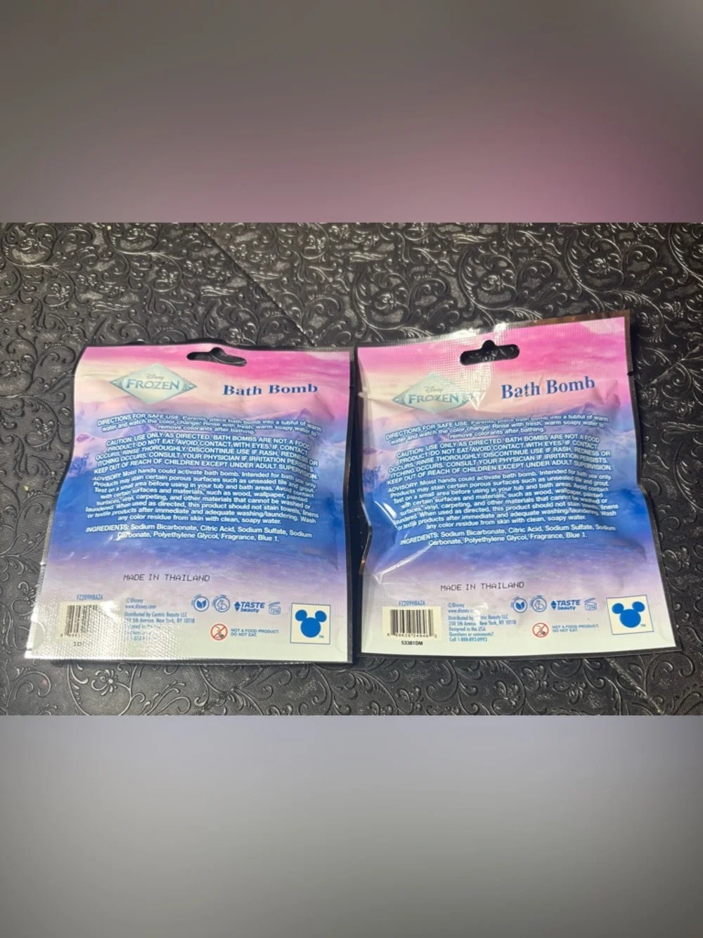New Disney Frozen Bath Bomb Sachet — Pink & Blue Packaging Set of 2